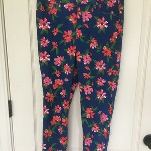 Poppy floral navy pants size 10